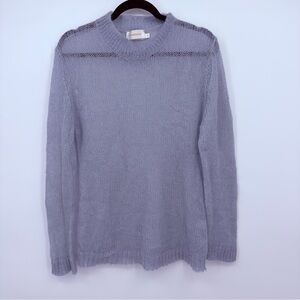 Zimmermann Kid Mohair Wool Sweater Lavender Fuzzy Knit Crewneck Size 0